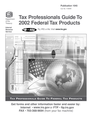 IRS Tax Professionals Guide to Federal Tax Products
