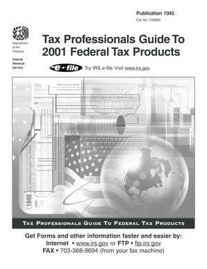 IRS Tax Professionals Guide to Federal Tax Products