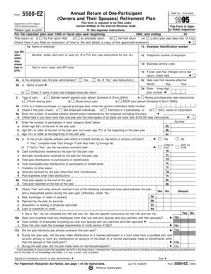 Form 5500-EZ Annual Return
