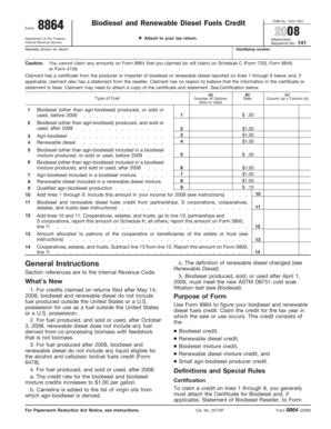 Form 8864 Biodiesel and Renewable Diesel Fuels Credit