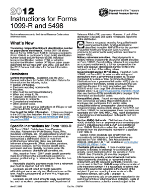 Instructions for Forms 1099-R and 5498