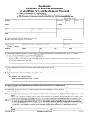 Oregon Farm-use Assessment Application