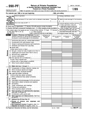 Form 990-PF 1999