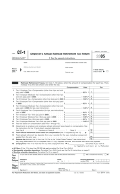 Form CT-1 Employer’s Annual Railroad Retirement Tax Return