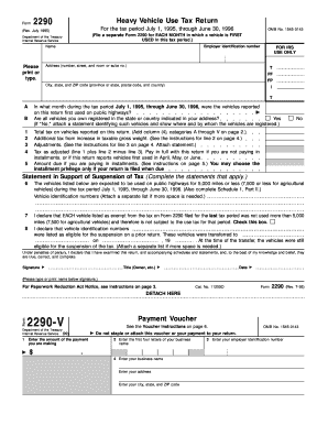 Form 2290 Heavy Vehicle Use Tax Return