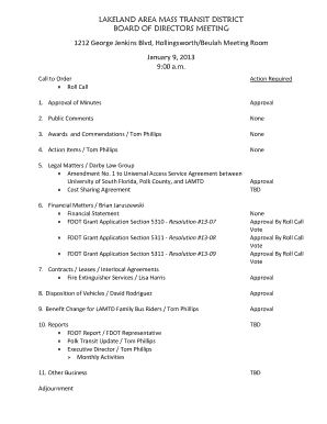 Sample minutes of the meeting - ADA Application Short Form Word Format.doc