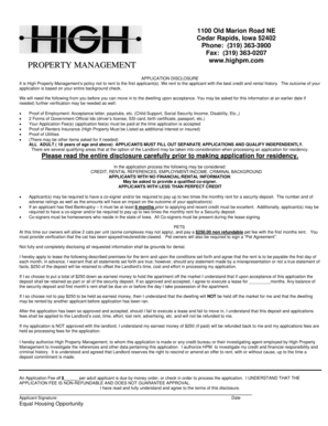 Iowa Residential Lease Application