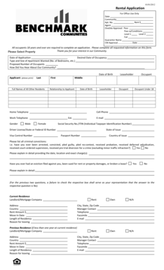 Rental Application Form