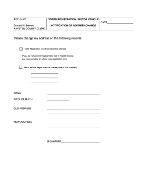FCC 01-07 Voter Registration Motor Vehicle