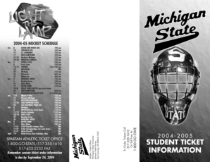2004-2005 Spartan Hockey Season Ticket Application