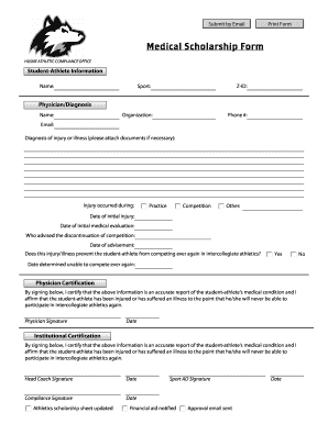 Fillable Online Medical Scholarship Form Fax Email Print - pdfFiller