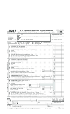 US Federal Form 1120-A