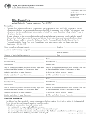 UMPIP Billing Change Form