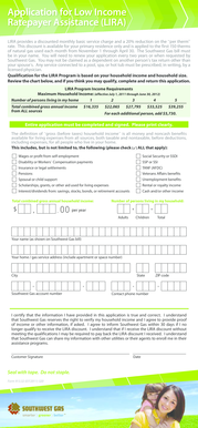 Southwest Gas LIRA Application