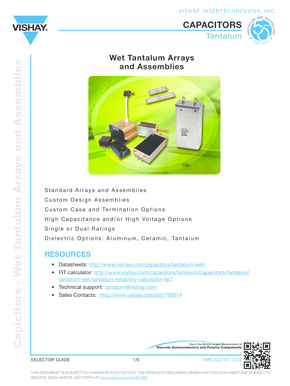 Vishay Tantalum Capacitor Arrays and Assemblies Guide