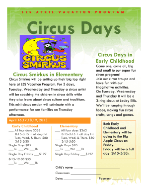 Circus Days in Early Childhood Circus Smirkus in Elementary - lesleyellis