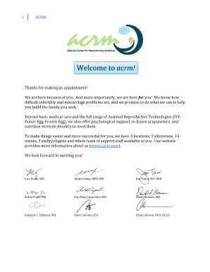 ACRM New Patient Medical Records Release Form