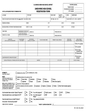 California Student Enrollment Form