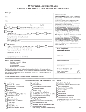 Collegiate License Plates Authorization