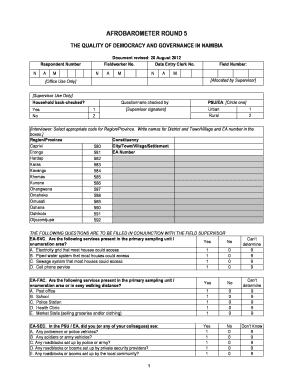 Afrobarometer Round 5 Survey Questionnaire
