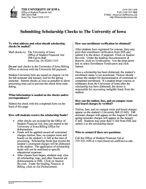 Scholarship Check Submission Form