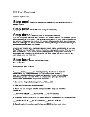 Mary Kay Cosmetics Marketing Survey Script