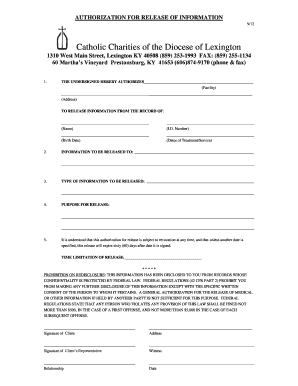 Authorization for Release of Information