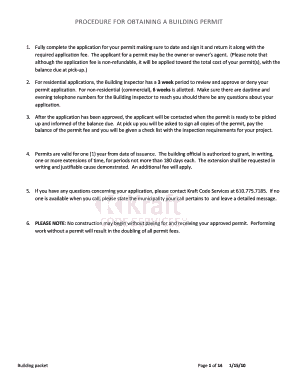 Building Permit Application
