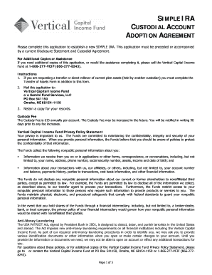 SIMPLE IRA Custodial Account Adoption Agreement