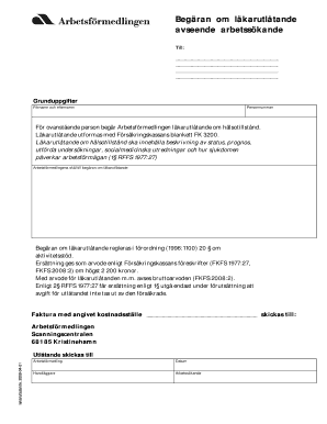 Request for Medical Statement for Job Seeker