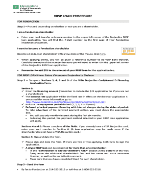 RRSP Loan Application Form
