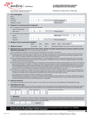 Visiting and Accommodation Expenses Claim Form