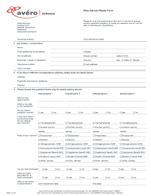 Stay Abroad Reply Form
