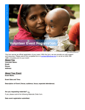 Volunteer Event Registration Form