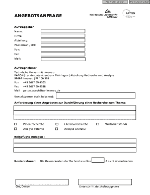 Angebotsanfrage