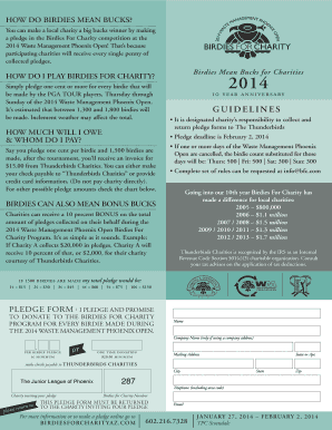 Birdies For Charity Pledge Form