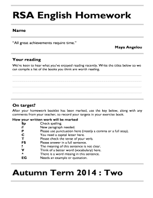 English Homework Assignment