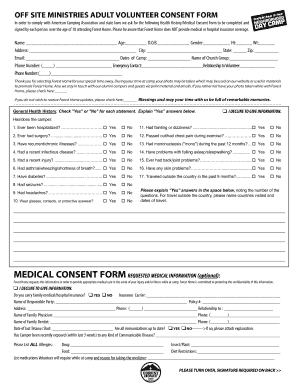 Adult Volunteer Consent Form