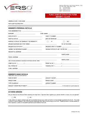 Benefit Claim Form
