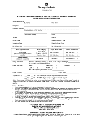 Hotel Reservation Confirmation Form