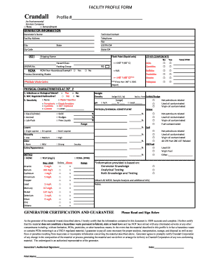 Facility Profile Form