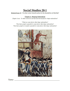 Social Studies 20-1 Chapter 2 Worksheet