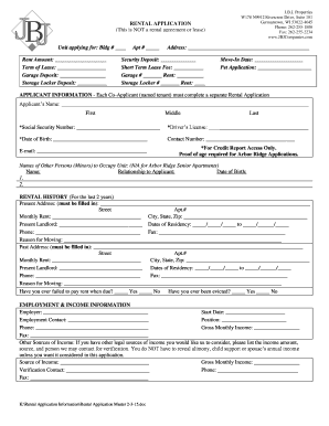 Wisconsin Rental Application Form
