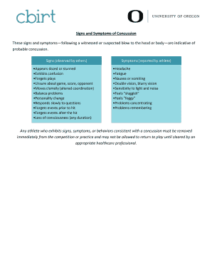 Concussion Management Forms