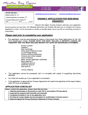 Tenancy Application Form