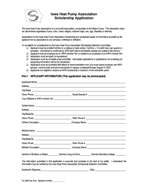 Acknowledgement speech - Iowa Heat Pump Association Scholarship Application - iowageothermal