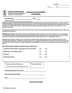 Autorización para uso de los Medios