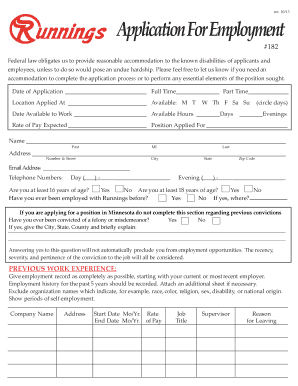 Application For Employment