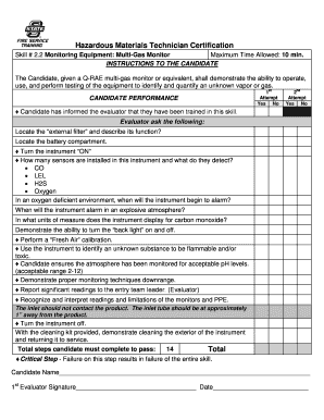 Hazardous Materials Technician Certification