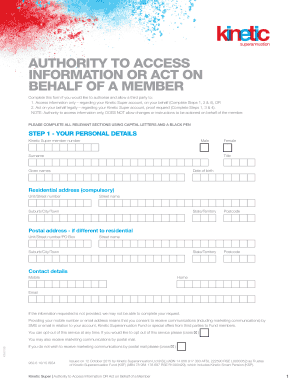 Kinetic Super Authority Form